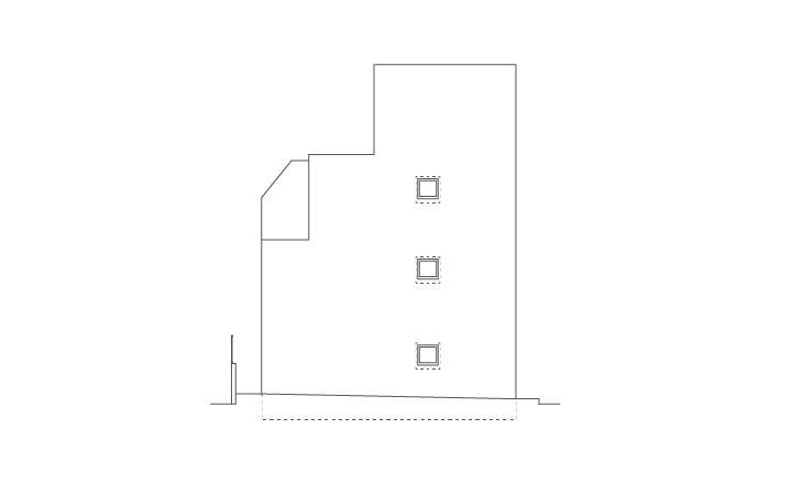 西側立面図